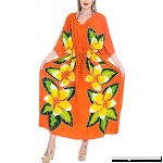 LA LEELA Printed Beach Dress Caftan Night wear for Women Long Maxi Kaftan OSFM 14-20W [L- 2X] B07PDHBNSV